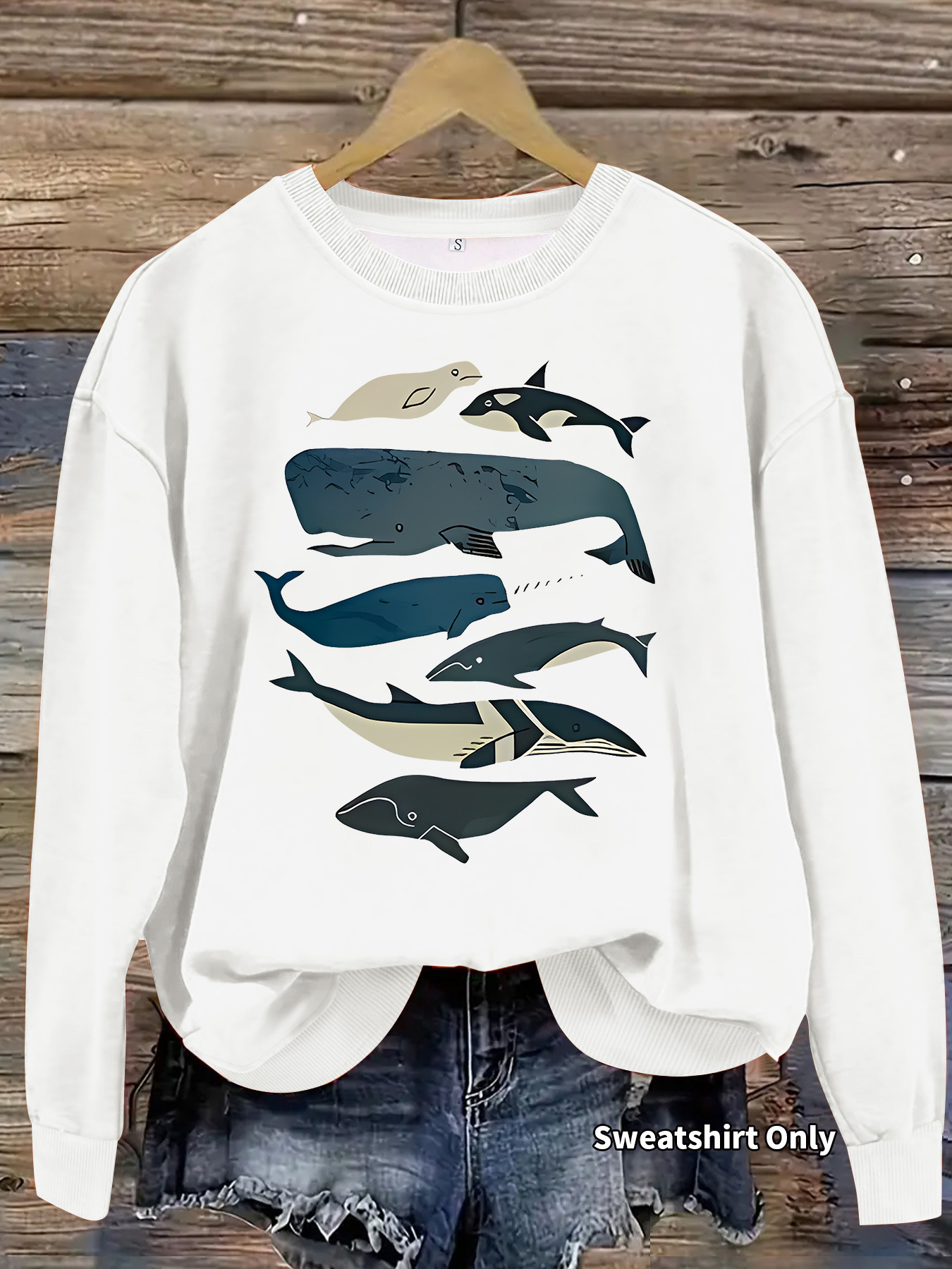 Fish print loose women's hoodie — image 7