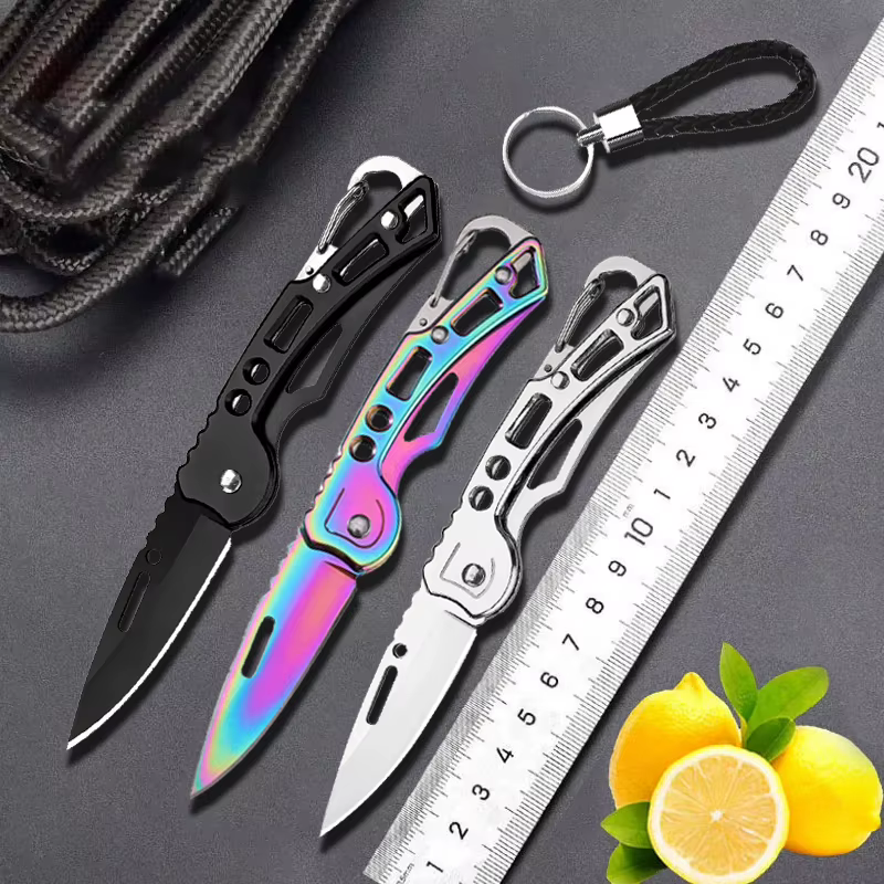 Stainless steel folding knife, survival knife, hunting knife, fruit knife, portable pocket knife for camping and outdoor fishing — image 2