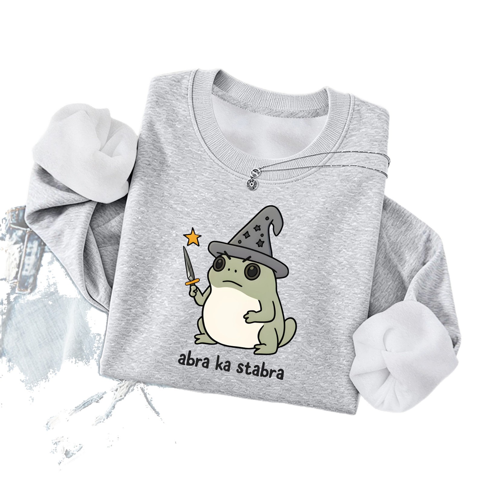 Frog printed fleece hoodie — image 2