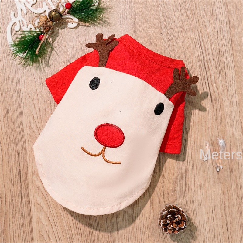 Small medium and large dogs Christmas pet supplies clothes teddy bears cotton coats — image 18