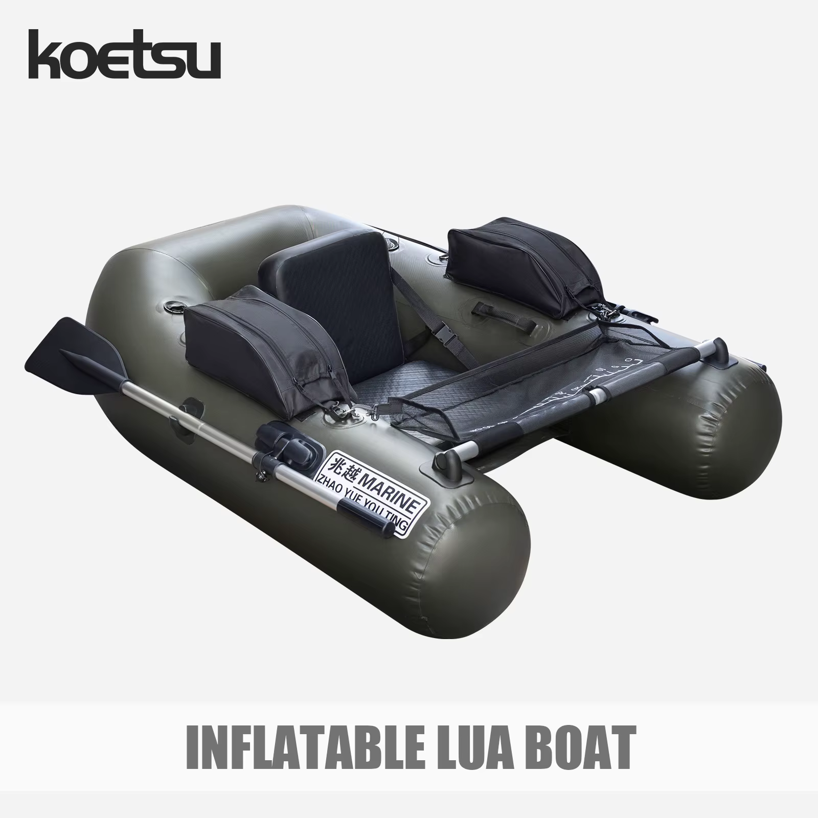 KOETSU Excellent Barco Inflable de Pescar - Perfecto para Cazarencillas y Pesca en Aguas Dulces Ligero Barco de Lure — imagen 2