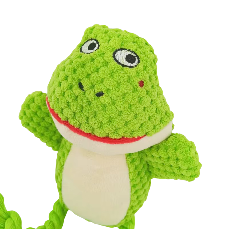 Dog Enrichment Toy Cute Animal Rope Dog Toy Plush Puppy Chew Pet Squeak Toy Cartoon Interactive Games For Dogs Stuff For Dogs — image 6
