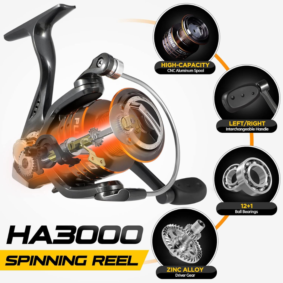 Telescopic Carbon Fiber Fishing Rod & Spinning Reel Combo — image 4