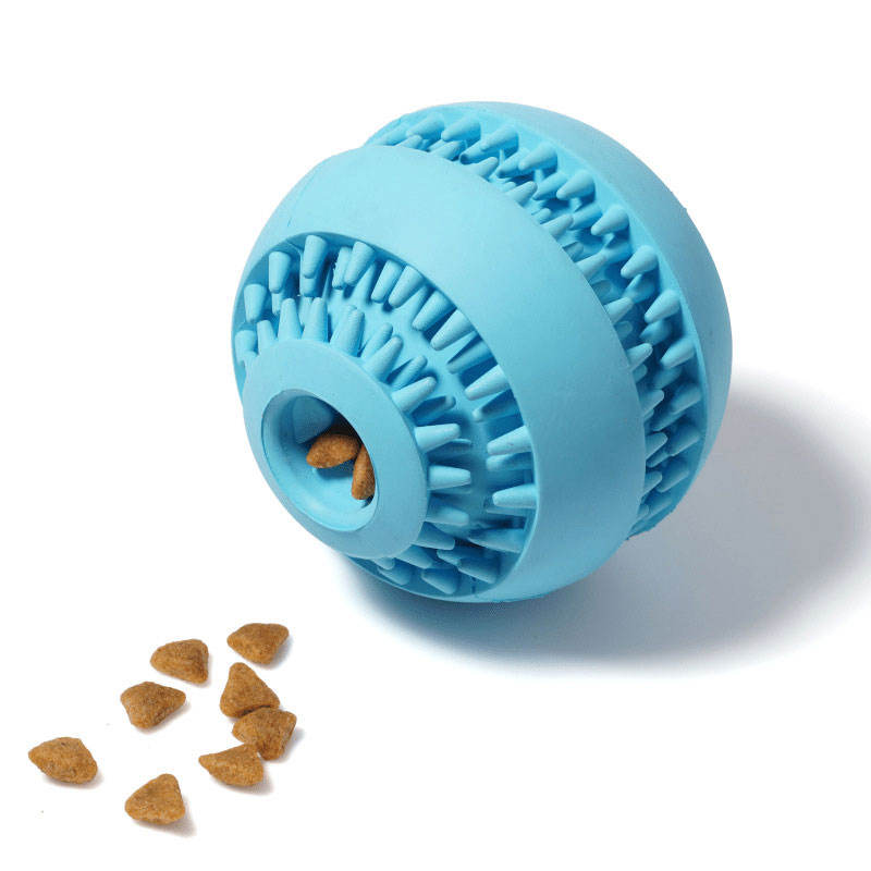 Pelota para Mascotas de Goma Natural para Limpieza de Dientes Pequeño-Medio Rompecabezas Inteligencia Pérdida de Alimento Juguetes para Perros en forma de Pelota — imagen 6