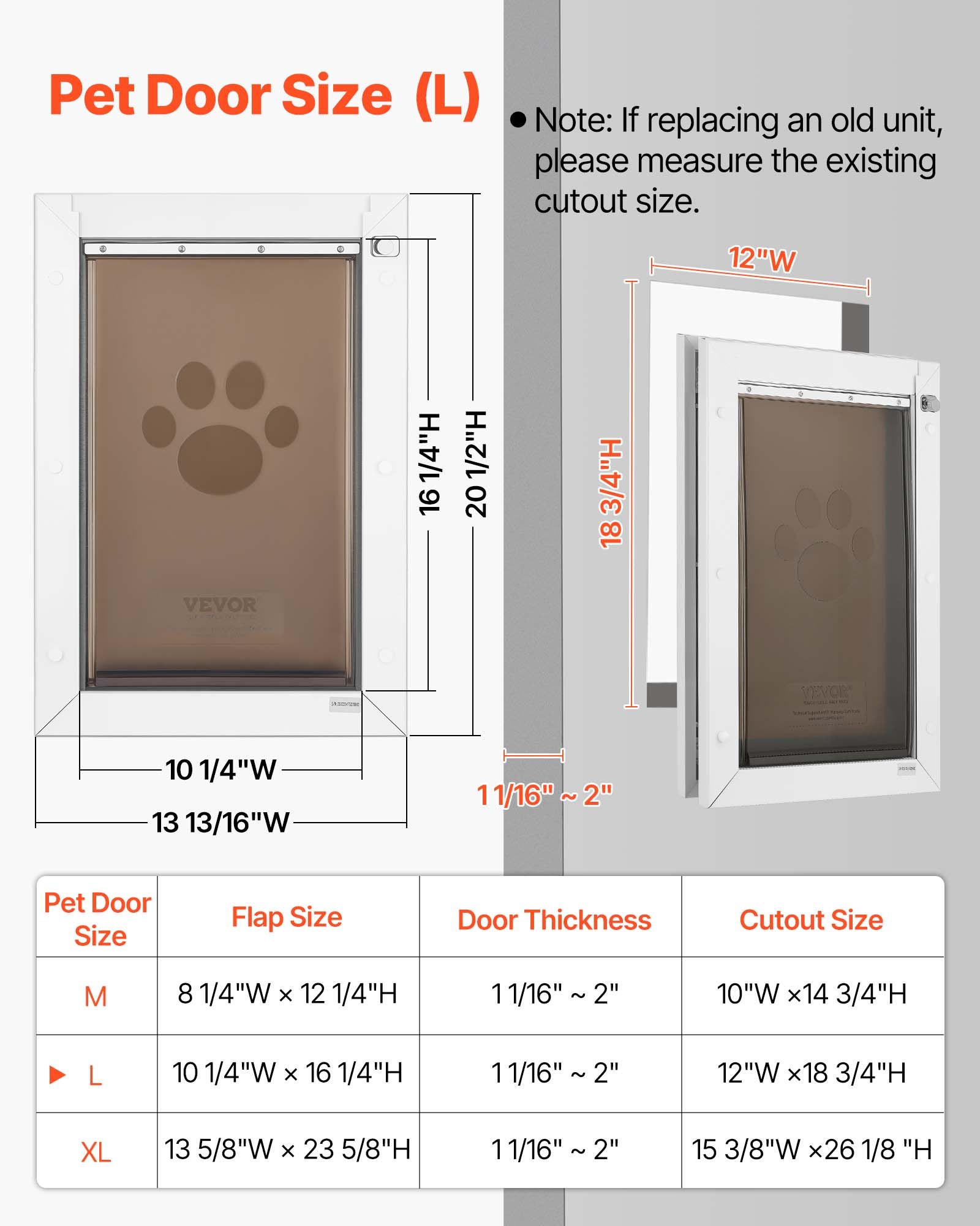 Puerta para Mascotas Grande, Con Dos Bisagras Magnéticas y Estructura Metálica, Fuerte y Resistente al Tiempo, Acceso Fácil para Perros en Interiores y Exteriores — imagen 4