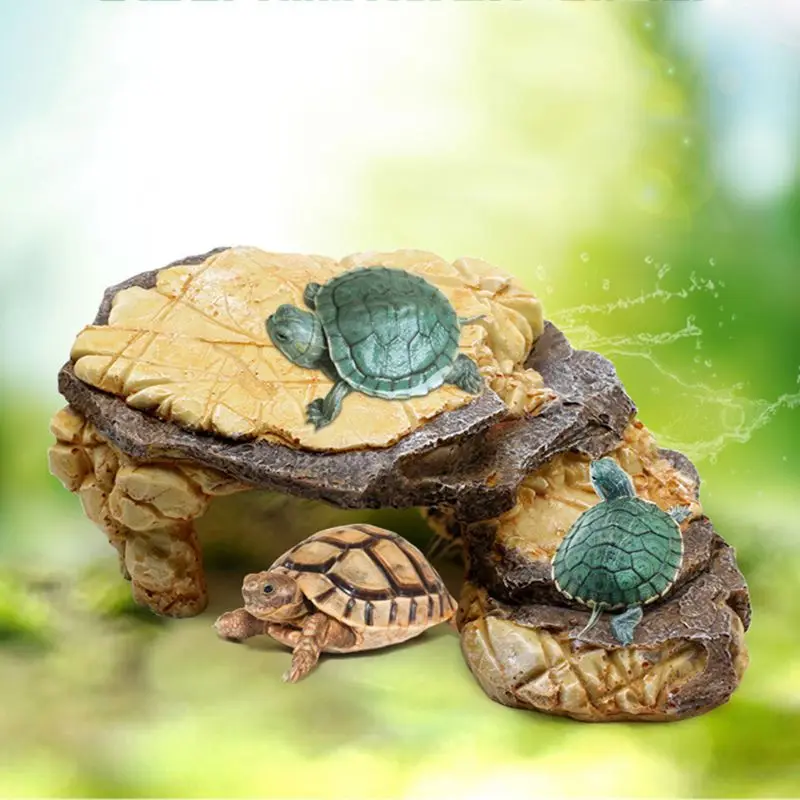 Reptile Resin Hides Cave Turtles Rock Hideout House Pet Hiding Spot Habitat Terrariums Landscaping for Lizard Snakes Turtles Fro — image 3