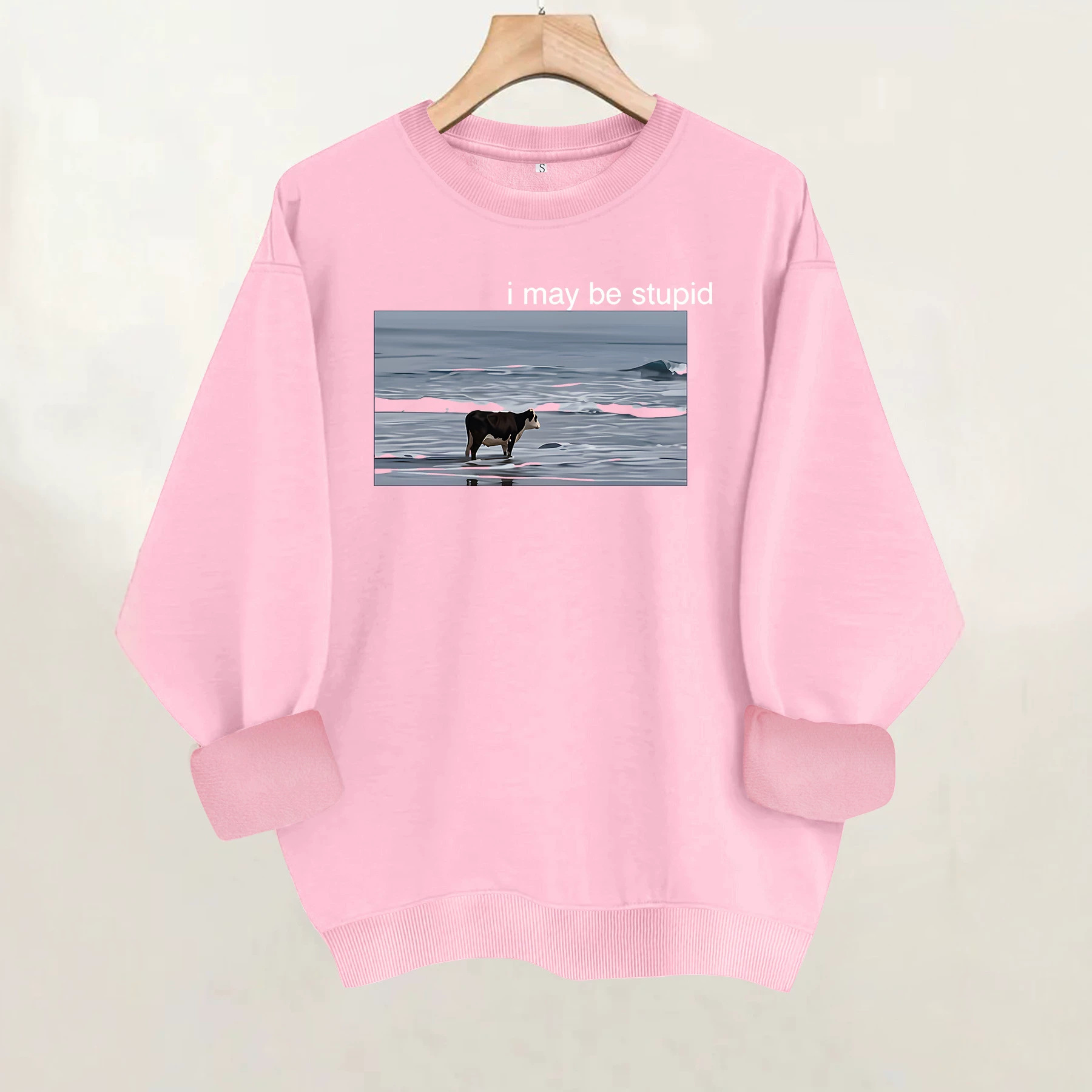 Ocean Cow Printed Base Long Sleeve Velvet Hoodie — image 3