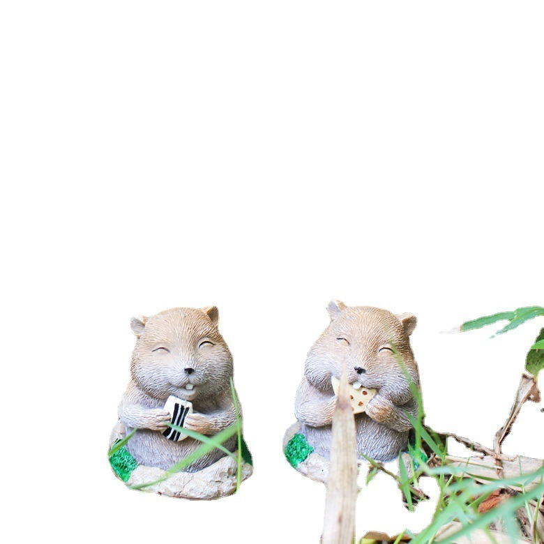 Resin Crafts Cat and Gopher Decoration Outdoor Courtyard Landscape Garden Decoration — image 3