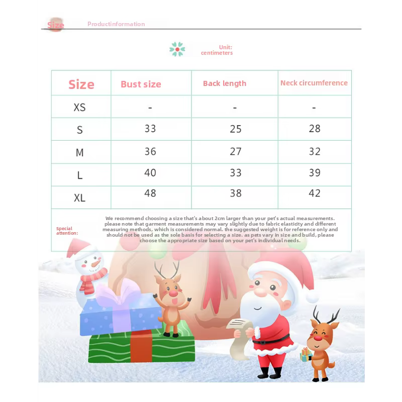 Disfraz de Navidad con Patrón de Papá Noel para Perros Grandes - Vestido Rojo y Negro con Escarcha y Frutas — imagen 2