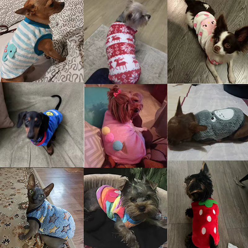 Cute Dog Clothes Winter Vest For Small Dogs Cats Warm Pets Sweater Soft Flannel Puppy Puffer Jacket Dog Accessories Supplies Xxs — image 5