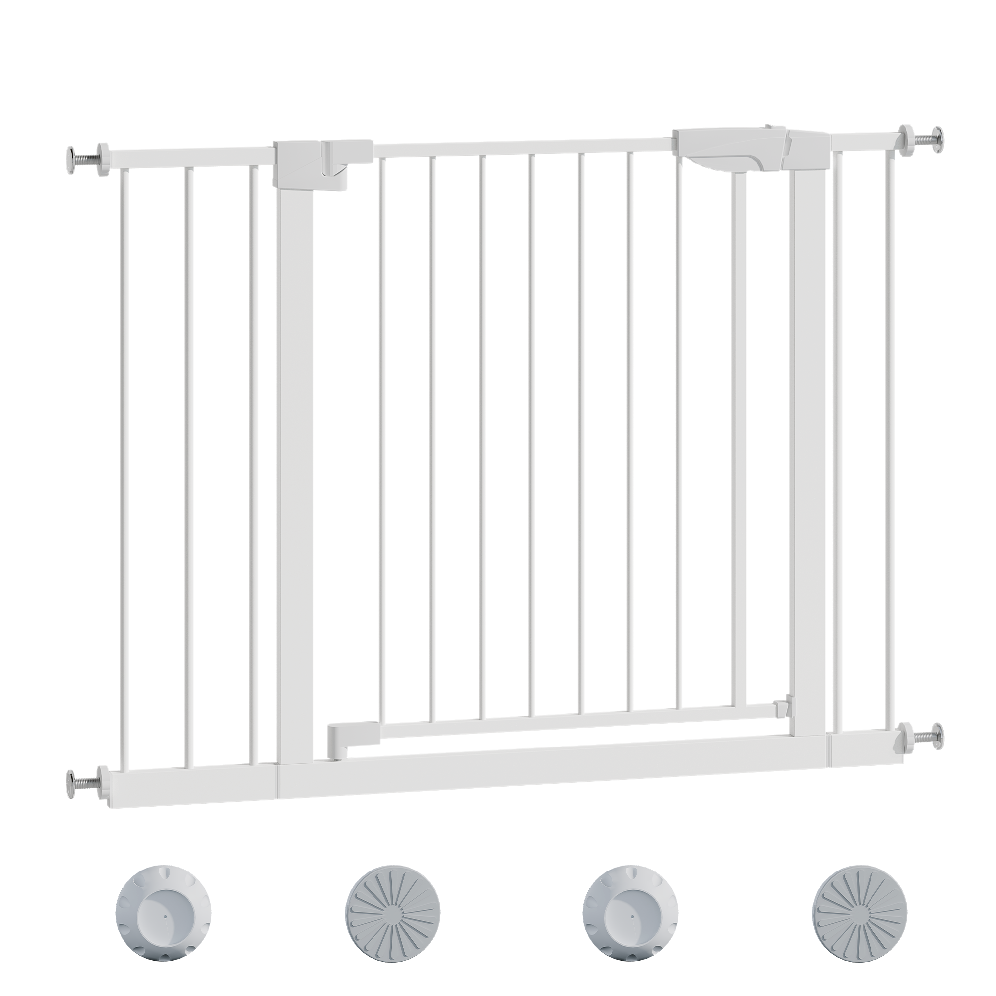 Reja para Bebés Ancha de 29.5-45.3" con Protector de Pared para Escaleras, Reja para Perros de Interior para Puertas, Sin Taladrar, Montaje a Presión, Rejas para Mascotas para Niños, Reja de Seguridad Fácil de Cruzar, Blanca — imagen 29