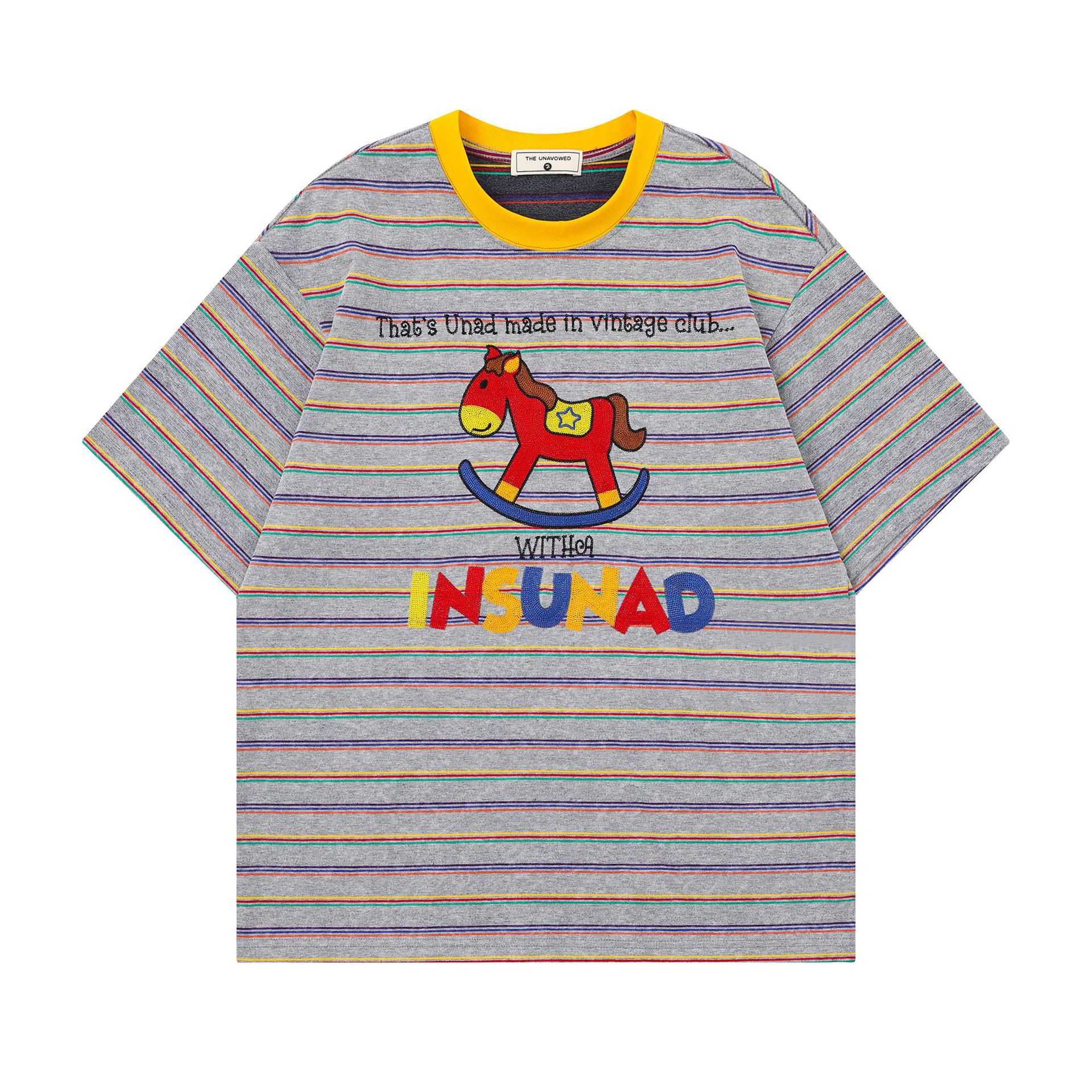Camisa corta manga con bordados de caballo de rickshaw — imagen 2