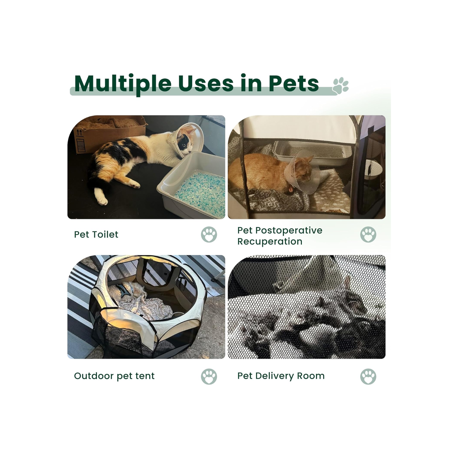 Caja de Juego para Mascotas Pequeñas - Cuna Portátil para Perros, Gatos y Animales Menores con Bolsa de Transporte — imagen 3