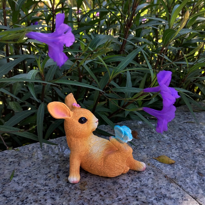 Outdoor cute rabbit ornaments — image 5