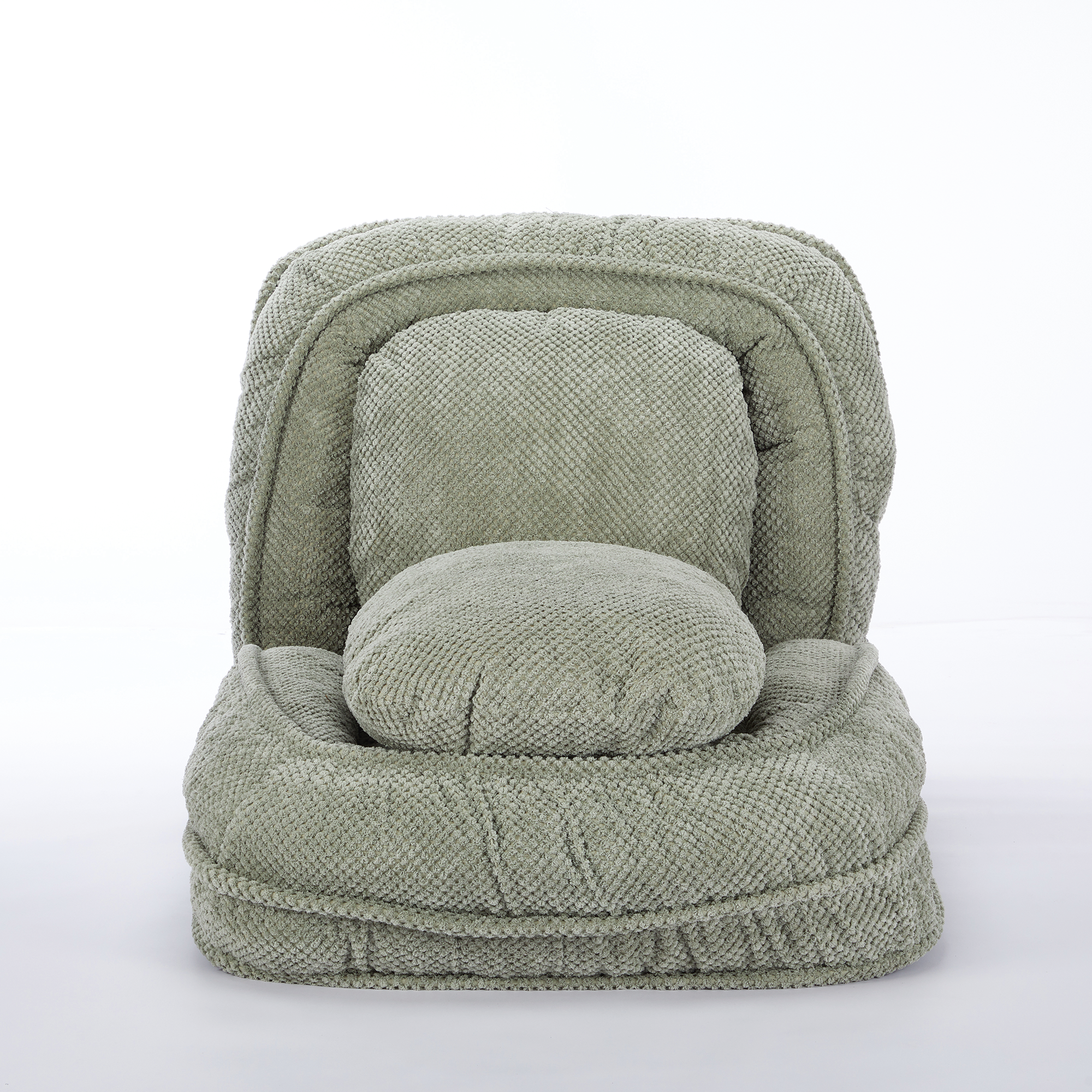 Cama para Perros Humano, Sofá Relajante 5 Posiciones Ajustables, sentarse, dormir, plegar, ideal para sala de estar, dormitorio, Diseño Ahorrador de Espacio Verde — imagen 3
