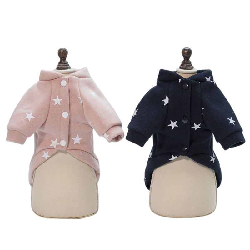 Warm Pet Dogs Hoodies Pentagram Five Stars Pattern Puppy Clothes Cute Autumn and Winter Dog Accessories — image 4