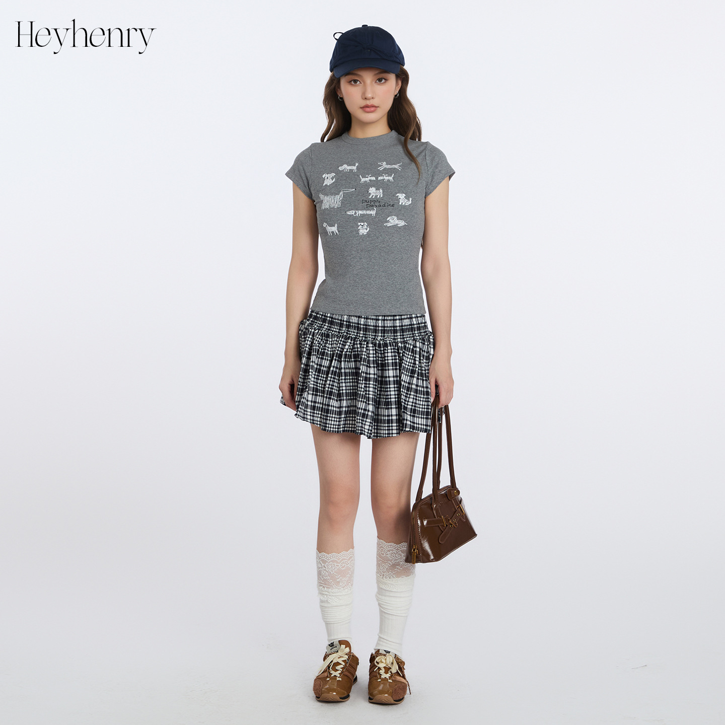 Fitted Crop Printed Regular Sleeve T-Shirt for Women Summer Dog Casual Slim Fit Top — image 5