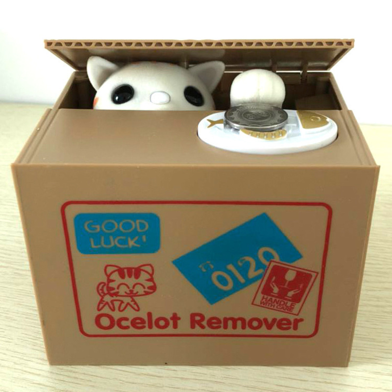 Automated Plastic Coin Bank in Panda/Cat Shape - Electronic Deposit, Savings for Kids, Great Gift — image 3