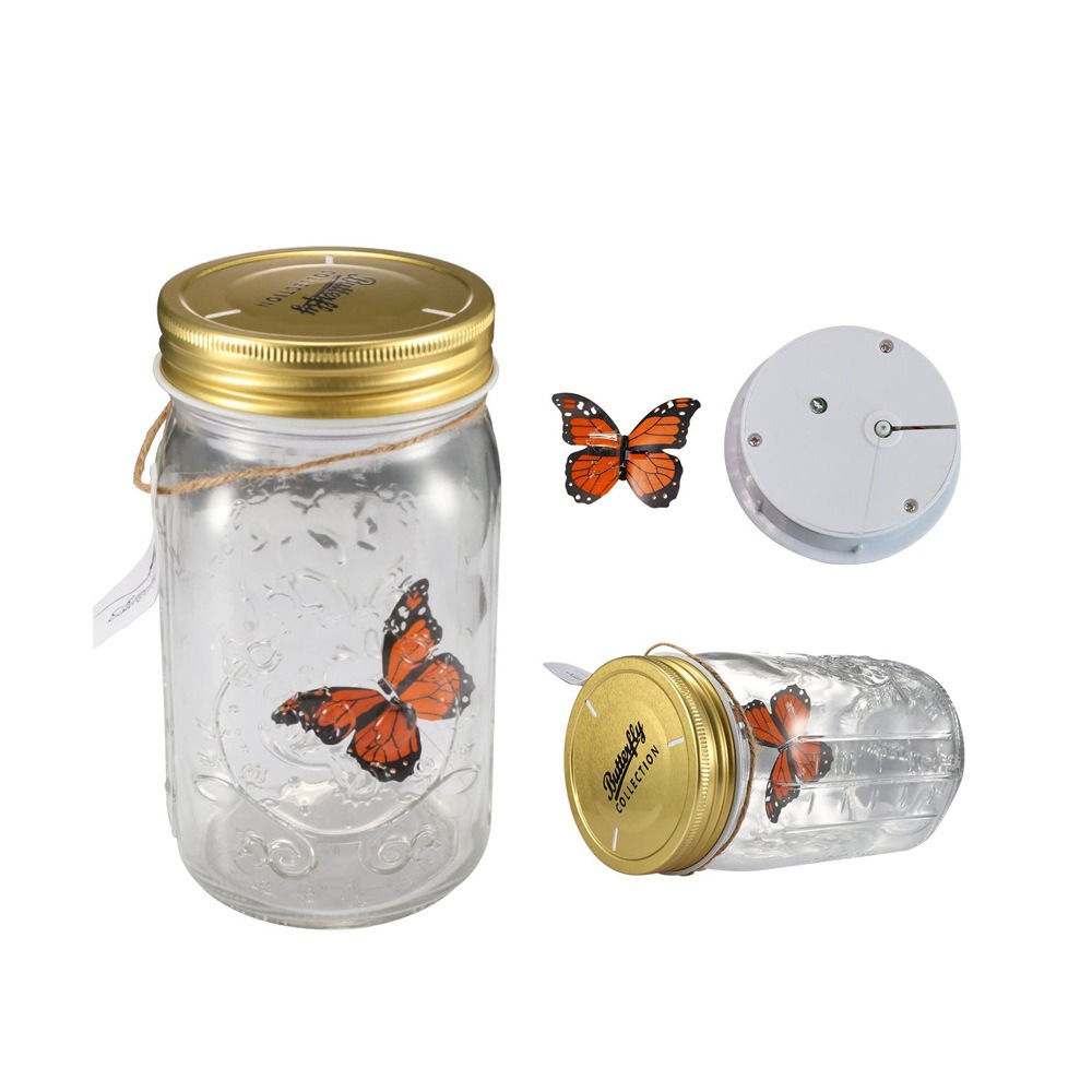 Creative Gift Super Butterfly Creative Simulation Butterfly Glass Decorative Butterfly Jar Butterfly Jar — image 2