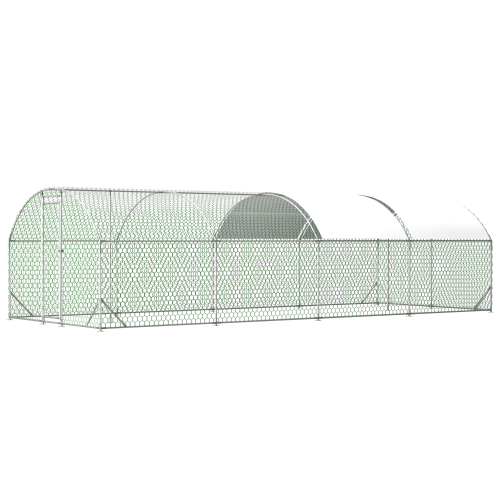 26x9x6Large Metal Chicken Coop, Walk-in Poultry Cage, Chicken Run With Waterproof Cover, Outdoor Backyard Farm, Chicken Rabbits Duck Run Pen, Easy To Assemble And Clean — imagen 7