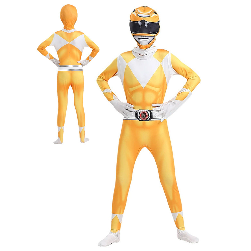 Dino Team Bodysuit Cosplay Costume Full Coverage Elastic Printed Suit Halloween Stage Performance Outfit — image 9