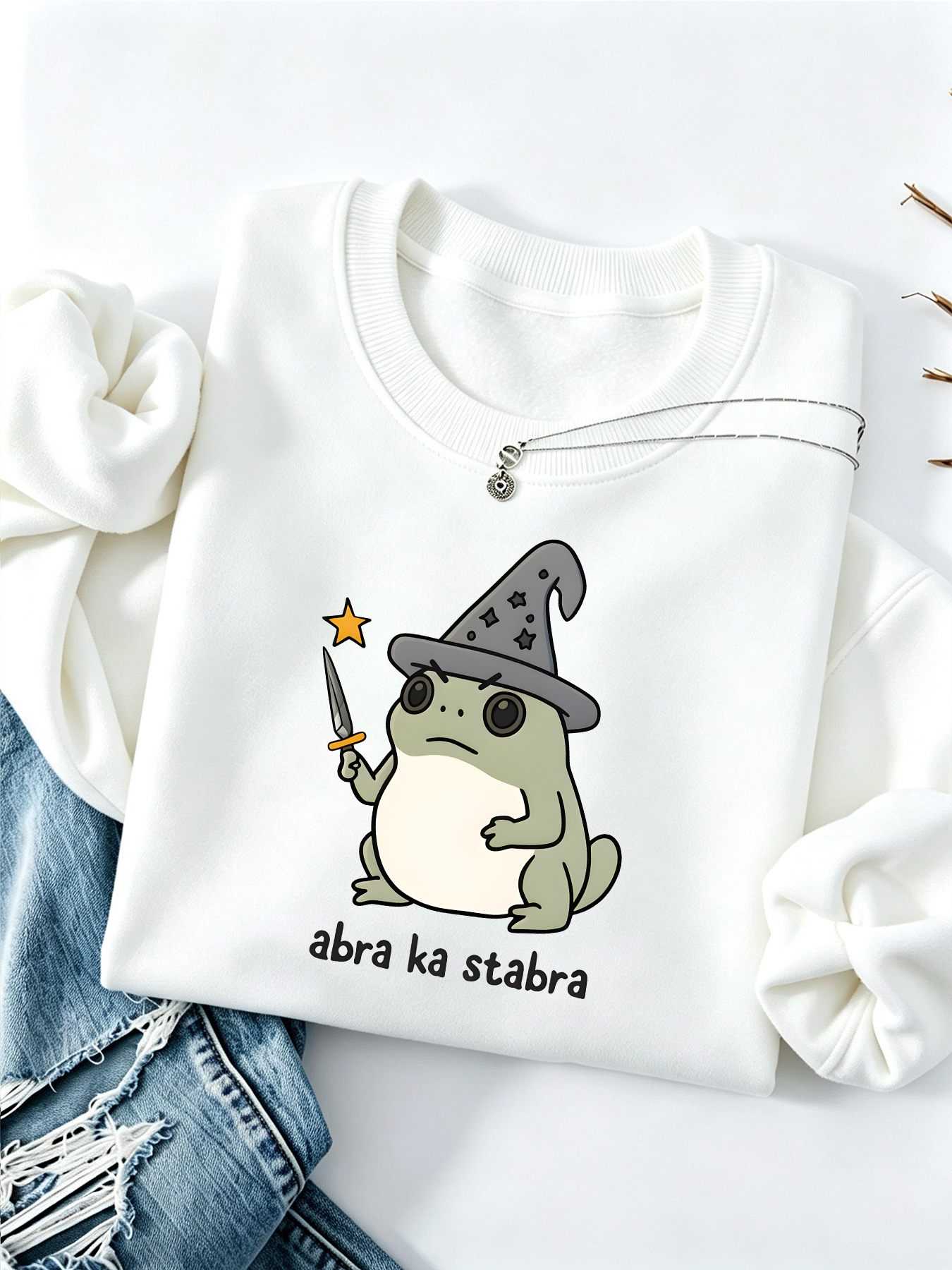 Frog printed fleece hoodie — image 7