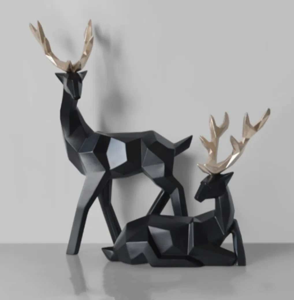 Home Fortune Deer Resin Decoration Home Decoration Living Room Decoration — image 3