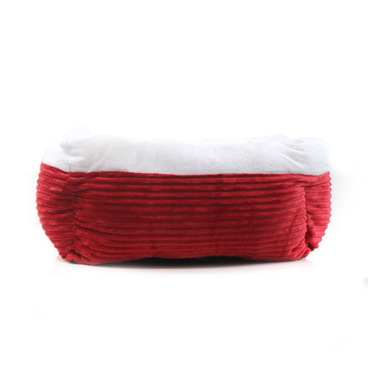 Caja de Sueño para Gatos de Invierno y Otoño con Lona de Corduroy Suave y Cálido, Colchón Cuadrado Plush para Mascotas — imagen 2