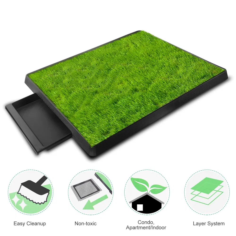Piso de Limpieza para Perros, Manta de Entrenamiento para Cachorros, Pasto Artificial con Recipiente Retirable para Limpiar con Fácilidad, 7.62m x 6.1m — imagen 2