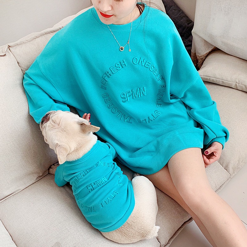 Spring And Autumn Kitten Pet Parent-Child Clothing Cat Clothes Embroidered Dog Clothing Long-Sleeved T-Shirt — image 7