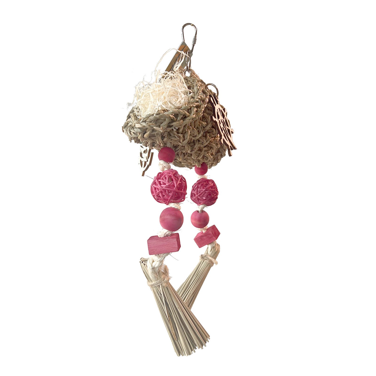 Parakeet Toys Adventure Series Pirate Hat Handmade Bird Toy Parrot Toy For Foraging — image 3