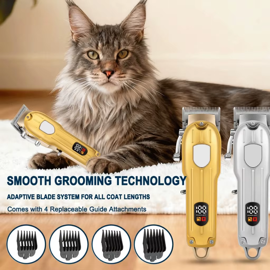 Electric Pet Hair Clipper USB Rechargeable LCD Display Dog Cat Grooming Trimmer Shaver with Guide Combs Kit — image 6