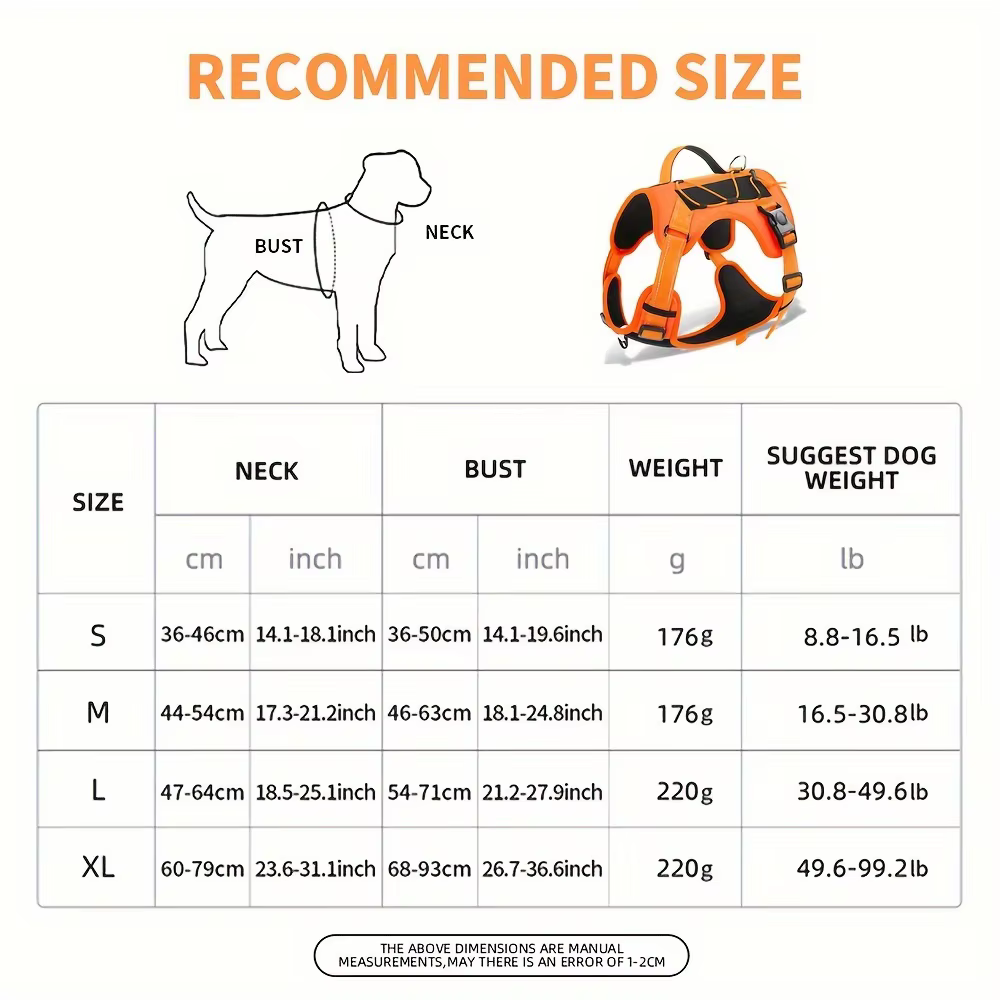 Dog Harness, Adjustable No-Pull Comfort-Fit No-Pull - Adjustable, Reflective Vest For Large Breeds - Ideal For Outdoor Adventur — image 2