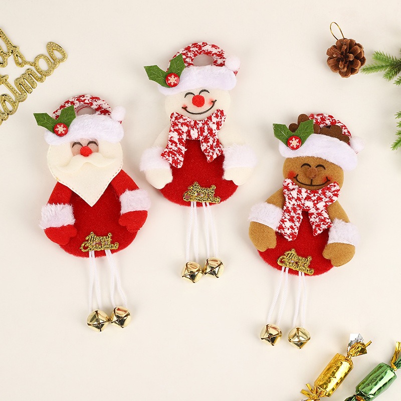 Cartoon Santa Claus Deer Pendant Christmas Tree Bell Backpack Mobile Phone Pendant — image 7
