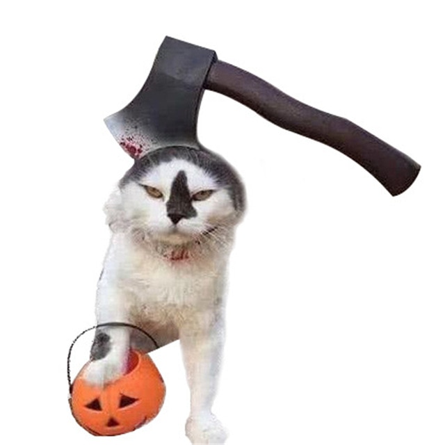 Funny Novelty Scary Horror Topical Halloween Christmas Creative Pet Costume Cosplay Hat Headwear Headband for Dog Cat Prop — image 8