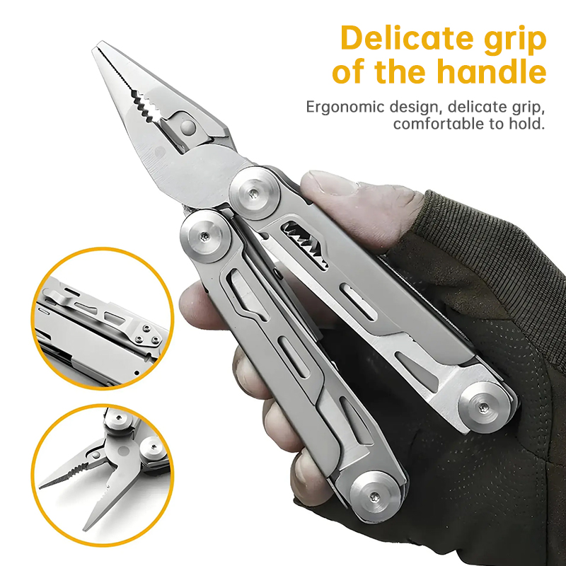 Alicates Multiherramienta 12 en 1 con Equipo de Supervivencia Profesional, para Camping, Caza y Pesca | Regalo Perfecto para Hombres — imagen 7
