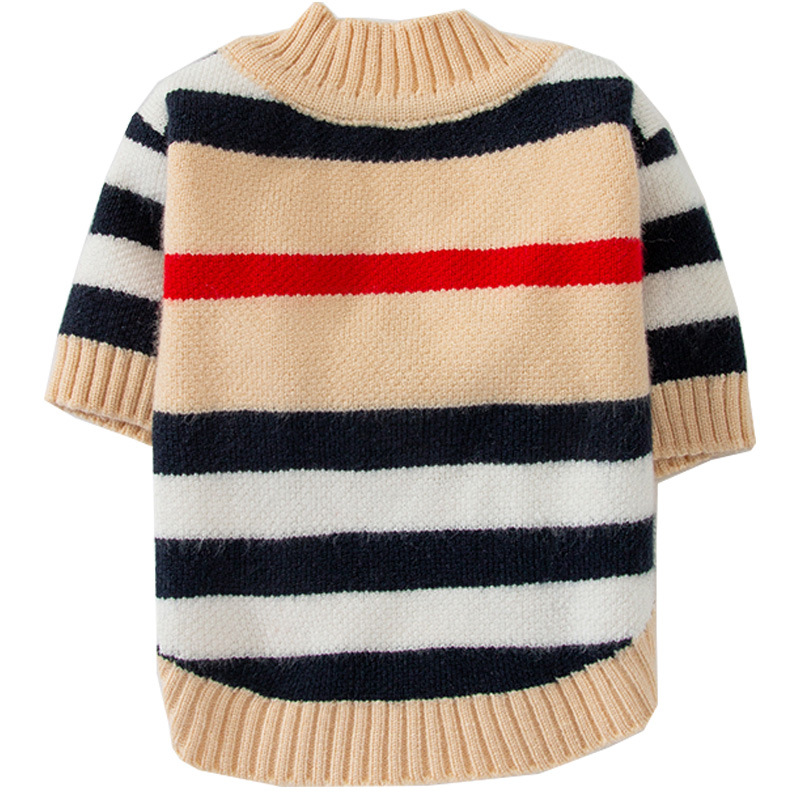 Suéter de Punto a Rayas para Cachorros de Otoño e Invierno, Cárdigan para Perros Pequeños y Medianos, Ropa de Dos Patas, Ropa Fina de Invierno — imagen 5