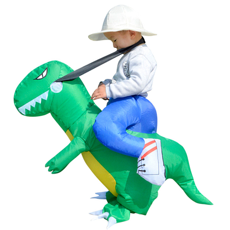 Ropa Inflable de T-Rex para Niños con Dinosauro 3D, Color Rojo, Para Adultos que Montan — imagen 2
