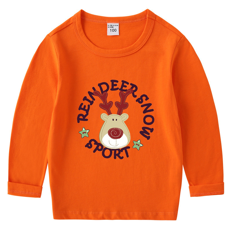 Christmas deer base T-shirt long sleeved top — image 13