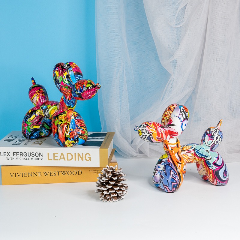 Balloon Dog Resin Ornaments Creative European-Style Home Living Room Soft Furnishing Crafts Desktop Decorations — image 1