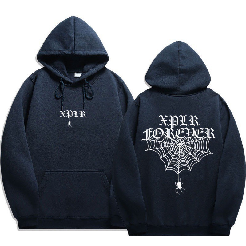 Sam and Colby XPLR Unisex Hoodie Sweatshirt with Spider Web Print — image 1