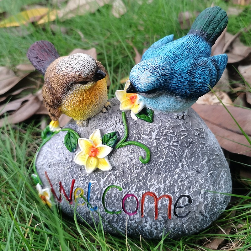 Garden simulation bird with pastoral resin ornaments — image 4
