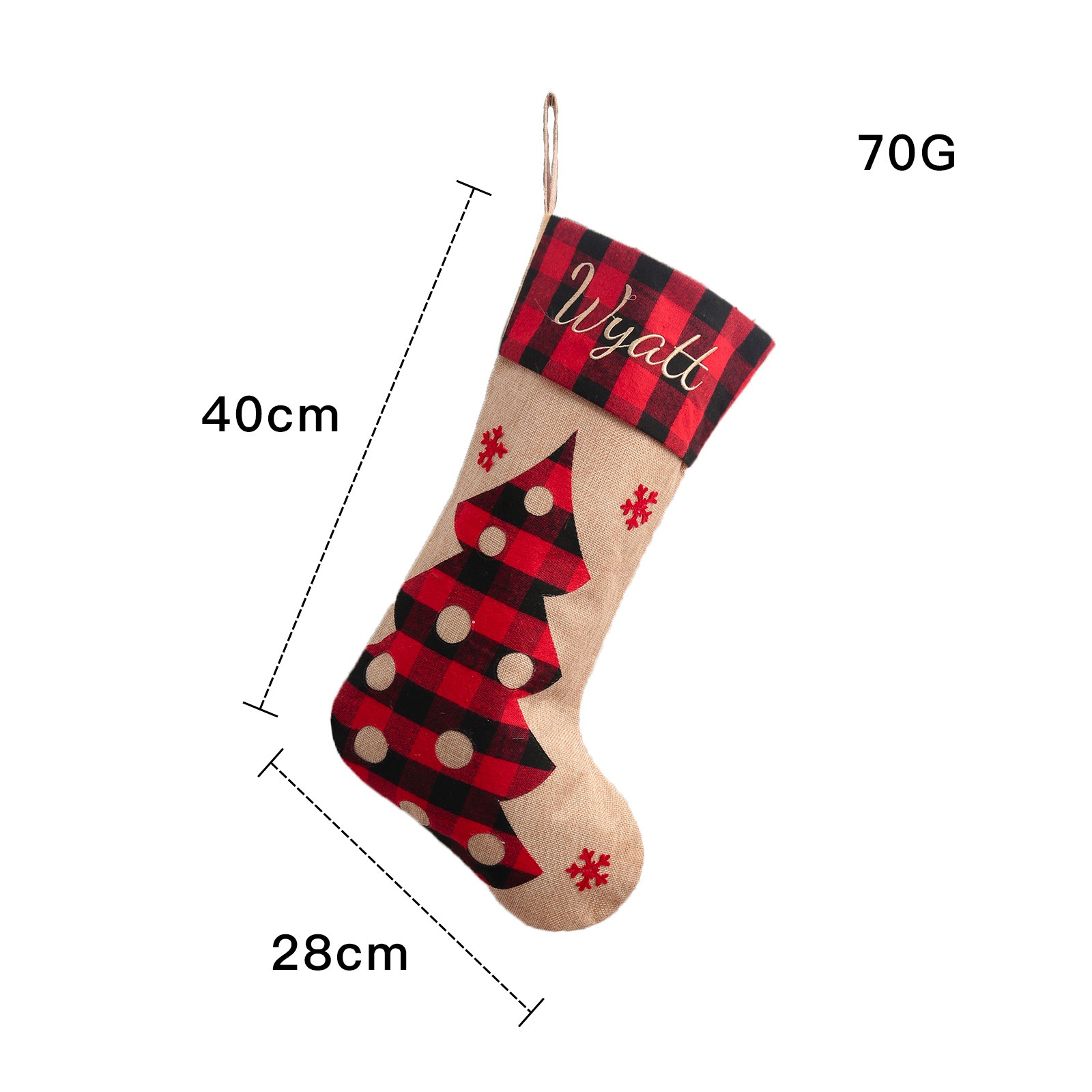 Christmas Decoration Large Machine Embroidered Christmas Socks Christmas Gebu Elk Snowflake Children's Gift Socks Pendant — image 5
