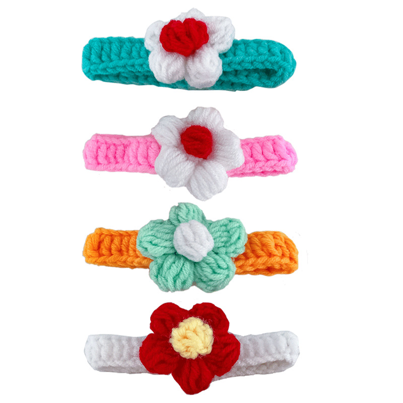 Pet Wool Knitted Collar Cat Dog Cute Collar Knitted Necklace Silent Adjustable British Short Dog — image 6