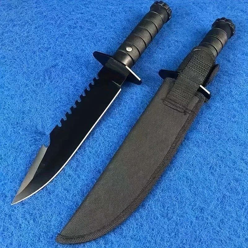 Ultra-Sharp Multi-Function Fixed Blade Tactical Knife - High Hardness All-in-One Portable Tool With K Sheath And Straight Edge — image 1
