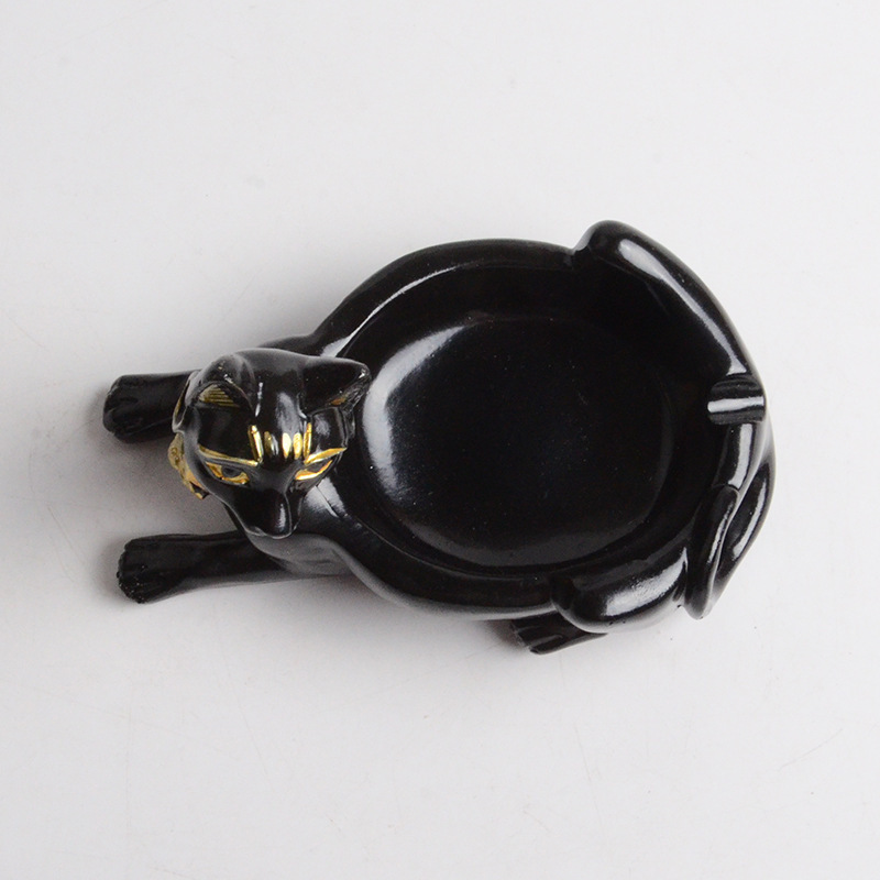 Ashtray Ornament Creative Egyptian Anubis & Cat & pharaoh Ashtray Resin Crafts office living room desktop home decoration — image 1