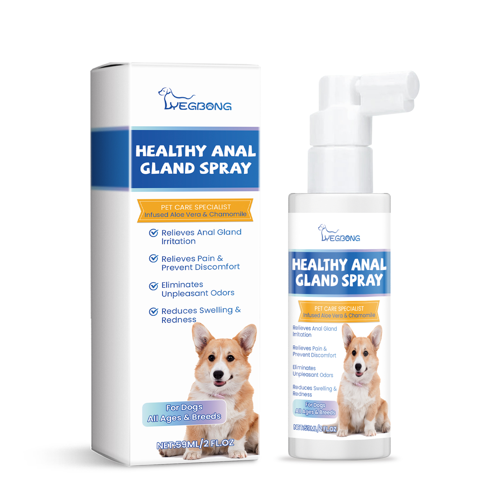 Dog Anal Gland Odor Removal Spray, Mild Ingredients Fresh Clean Odor Removal After Potting Care — image 1