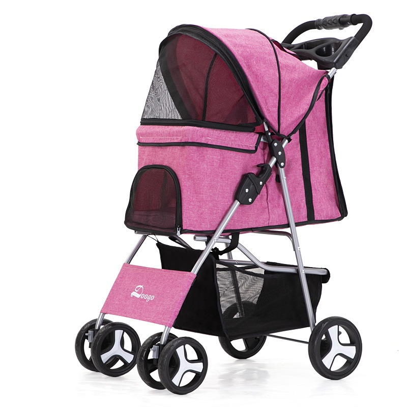 Portable Folding Pet Cart, Cat, Dog, Four Wheel Cart, Pet Out Cart, Teddy Cart, Cat Cart — image 17