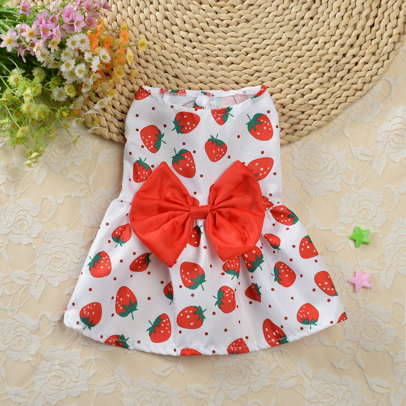 Small Dog Floral Princess Skirt Cat Spring Teddy New Pet Cute Dog Skirt Summer Thin — image 4