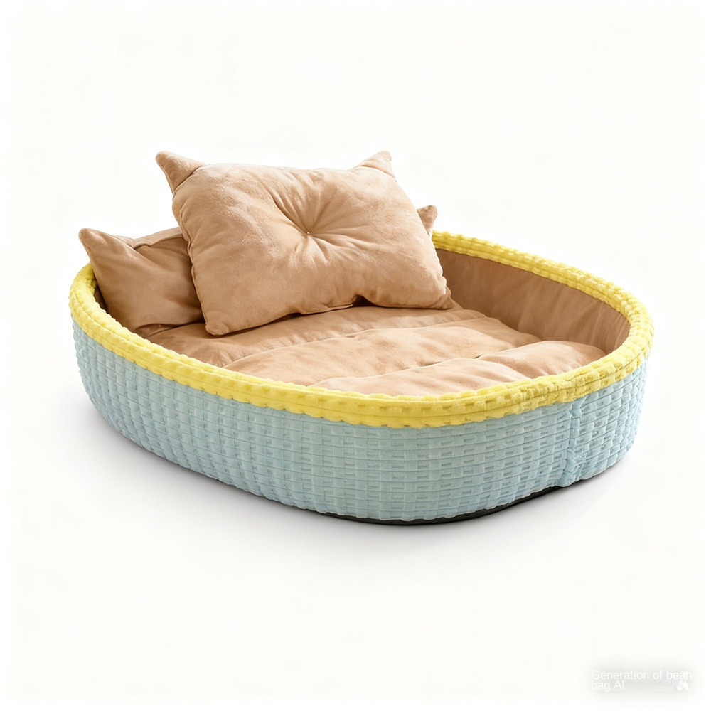 Casa para Perros Invierno: Cama de Felpa Semi-Cerrada para Mascotas, Colchón de Madera para Canes y Gatos — imagen 1